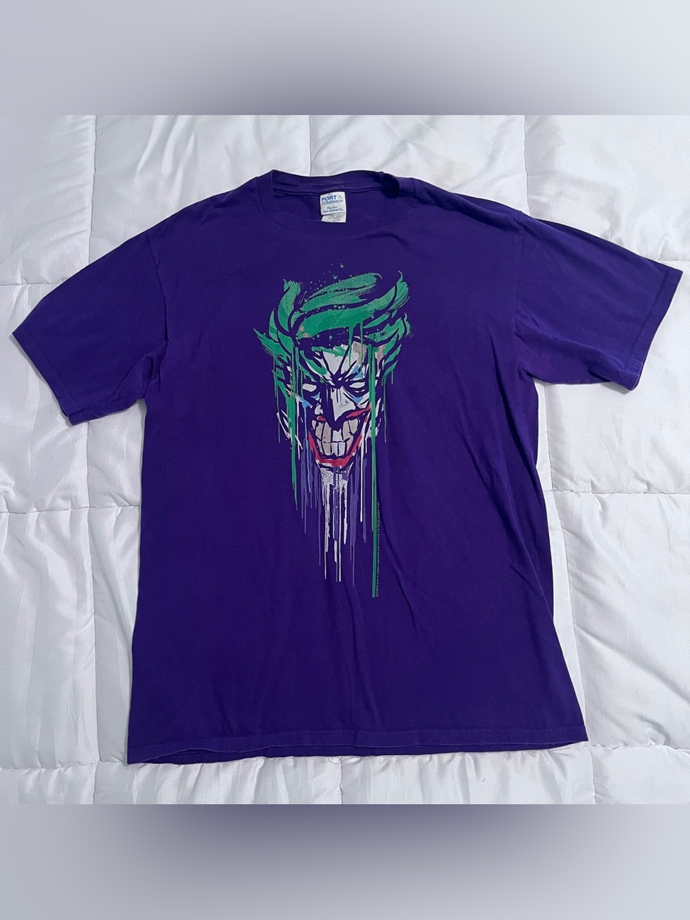Men's Purple Joker Short Sleeve Tee - Size Medium